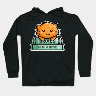 Cute Ginger Cat And Books Hoodie